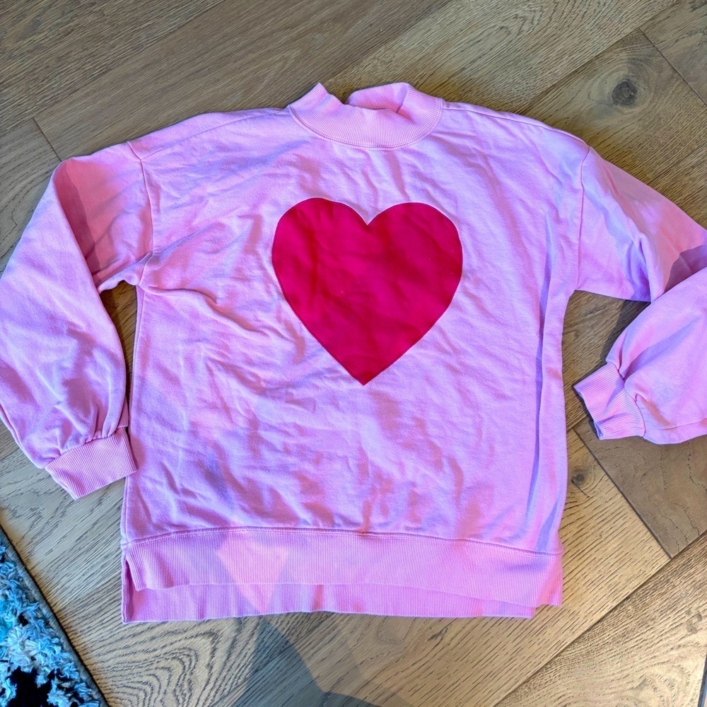 Old navy heart mock neck sweatshirt girls xl 14-16